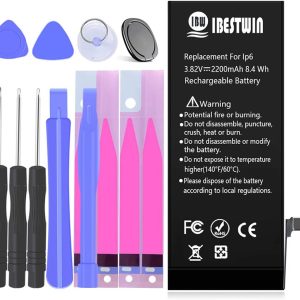 High Capacity Battery for iPhone 6 2200mAh with Full Remove Tool Kit