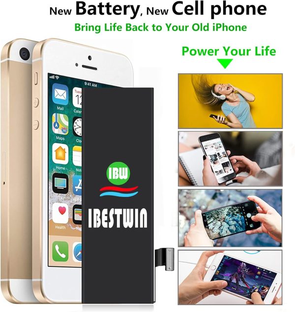 1440mAh Replacement Battery for iPhone 5 A1428, A1429 and A1442 with Replacement Tool Kits (Not for IP 5S or 5C) - 图片 5