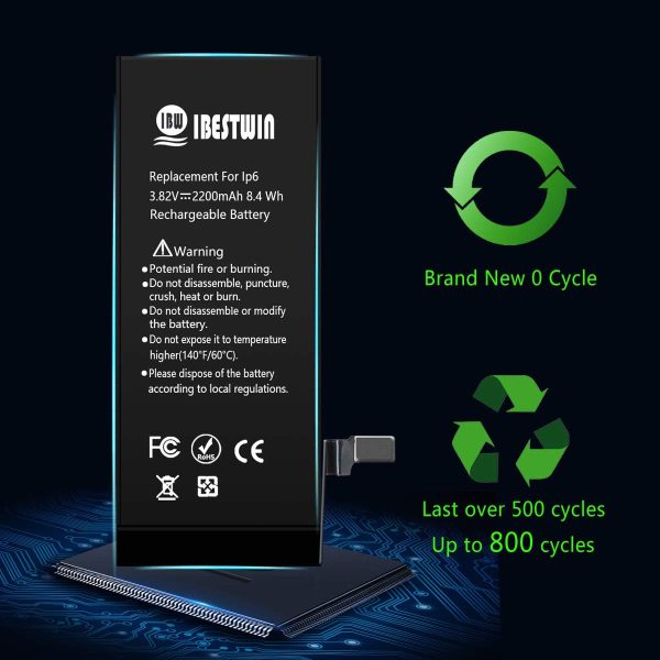 High Capacity Battery for iPhone 6 2200mAh with Full Remove Tool Kit - 图片 5