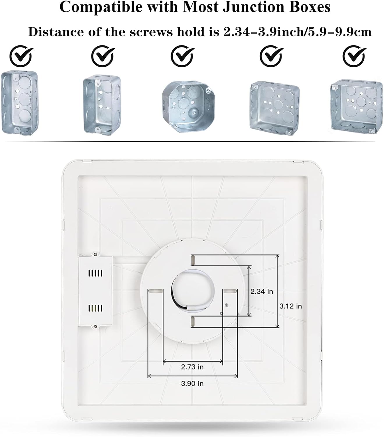 36W Dimmable LED Flush Mount Ceiling Light 11.7 Inch Square Flat with Remote Control,3000K-6500K Color Changeable - 图片 9