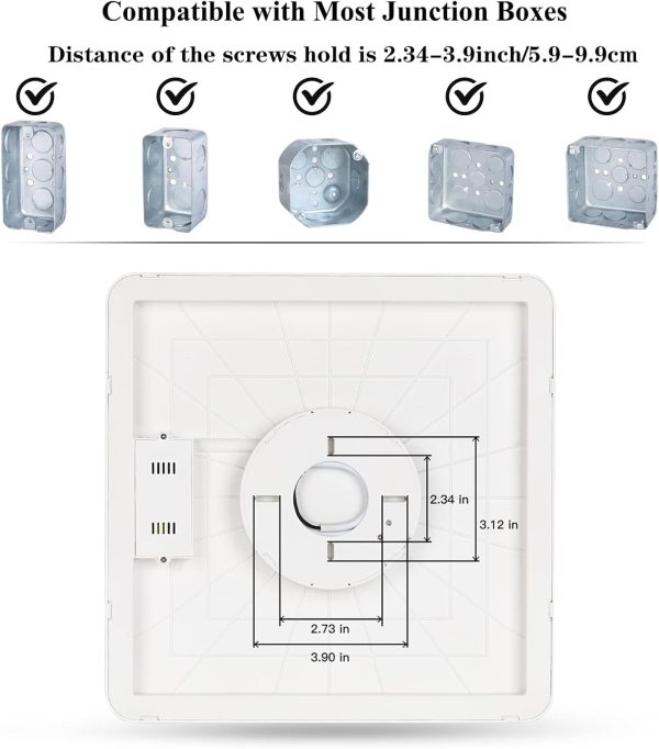 2 Packs 36W Dimmable LED Flush Mount Ceiling Light 11.7 Inch Square Flat with Remote Control 3000K-6500K Color Changeable - 图片 9
